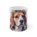 Beagle Watercolor ceramic mug by Tritan, front