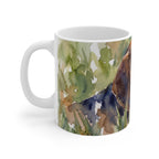 Beagle Watercolor ceramic mug by Tritan, left handle