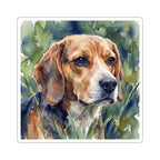 Beagle Watercolor vinyl sticker by Tritan, front