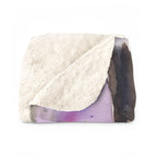 Beagle Watercolor sherpa blanket by Tritan, folded