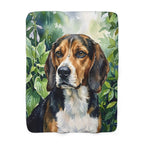 Beagle Watercolor sherpa blanket by Tritan, front