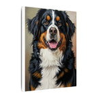 Bernese Mountain Dog Canvas Art, Oil Portrait Wall Decor, Bernese Dog Gift for Owners, Pet Lover Stretched Print