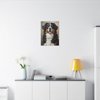 Bernese Mountain Dog Canvas Art, Oil Portrait Wall Decor, Bernese Dog Gift for Owners, Pet Lover Stretched Print
