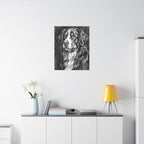 Bernese Mountain Dog Charcoal canvas print by Tritan, desk wall