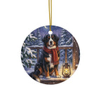 Bernese Mountain Dog Christmas Ceramic Ornament | Premium Dog Art | Tritan