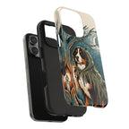 Bernese Mountain Dog Halloween tough phone case by Tritan, two-piece layers