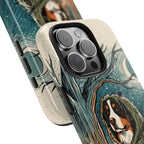 Bernese Mountain Dog Halloween tough phone case by Tritan, close-up