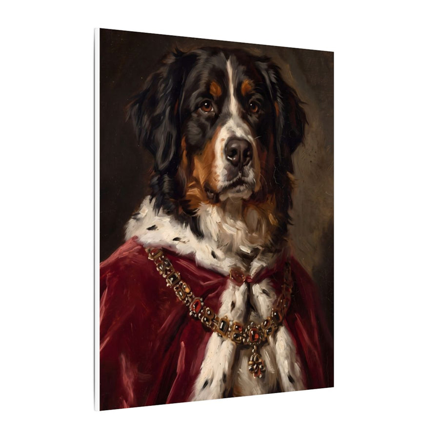 Bernese Mountain Dog Kings & Queens canvas print by Tritan, side