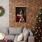 Bernese Mountain Dog Kings & Queens matte poster print by Tritan, framed on wall