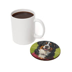Bernese Mountain Dog Oil Painting Soccer Portrait Coaster - Berner Dog Lover Gift, Pet Portrait Decor