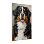 Bernese Mountain Dog Oil Portrait canvas print by Tritan, side