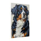 Bernese Mountain Dog Oil Portrait canvas print by Tritan, side
