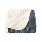 Bernese Mountain Dog Oil Portrait sherpa blanket by Tritan, folded