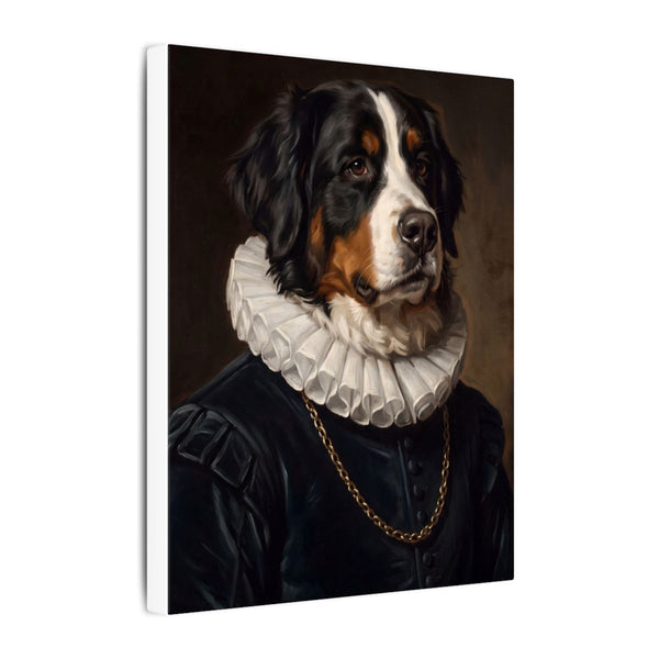 Bernese Mountain Dog Renaissance Royal Portrait Canvas Wall Art, Regal Dog Painting, Bernese Mountain Dog Lover Gift, Stretched Canvas