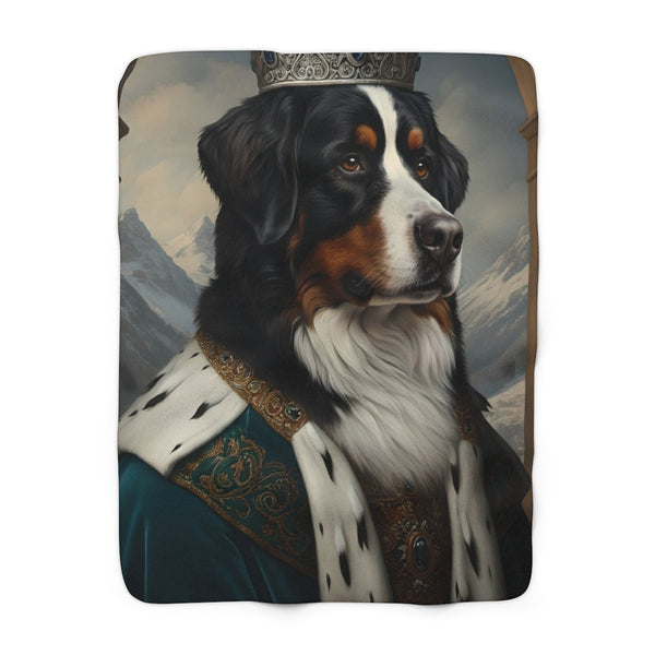 Bernese Mountain Dog Renaissance Royal Portrait Regal Throw Blanket | Premium Dog Prints | Tritan