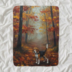 Beagle Acrylic sherpa blanket by Tritan, angled view