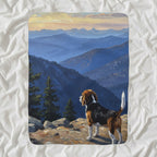 Beagle Acrylic sherpa blanket by Tritan, angled view