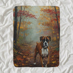 Boxer Acrylic sherpa blanket by Tritan, angled view