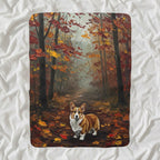 Corgi Acrylic sherpa blanket by Tritan, angled view