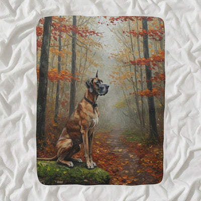 Great Dane Acrylic Sherpa Fleece Blanket, Colorful Dog Art, Great Dane Lover Gift