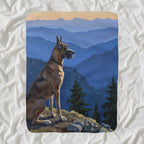 Great Dane Acrylic sherpa blanket by Tritan, angled view