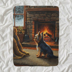 Yorkshire Terrier Acrylic sherpa blanket by Tritan, angled view