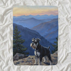 Miniature Schnauzer Acrylic sherpa blanket by Tritan, angled view