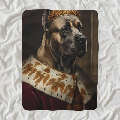 Cane Corso Kings & Queens Royal Portrait Regal Throw Blanket | Premium Dog Prints | Tritan