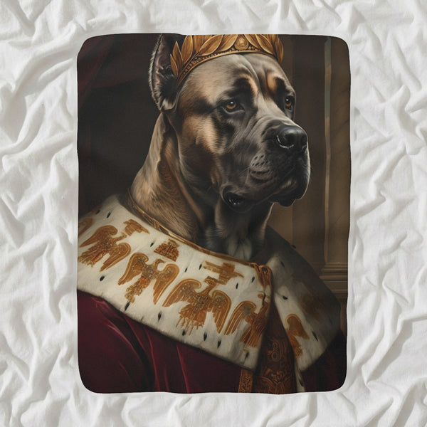 Cane Corso Kings & Queens Royal Portrait Regal Throw Blanket | Premium Dog Prints | Tritan