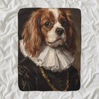 Cavalier King Charles Spaniel Renaissance Royal sherpa blanket by Tritan, angled view