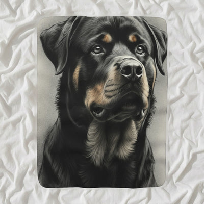 Rottweiler Throw Blanket | Premium Dog Art | Tritan