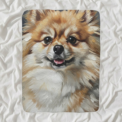 Pomeranian Throw Blanket | Premium Dog Art | Tritan