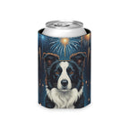 Border Collie 4th of July Patriotic Dog Pattern Can Cooler | July4 Pattern Drinkware Gift for Dog Lovers | Summer Party Decor