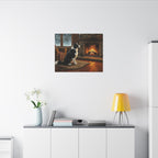 Border Collie Acrylic canvas print by Tritan, desk wall