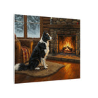 Border Collie Acrylic canvas print by Tritan, side