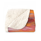 Border Collie Acrylic sherpa blanket by Tritan, folded