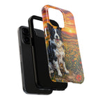 Border Collie Acrylic tough phone case by Tritan, two-piece layers