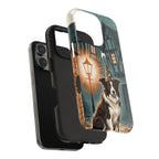 Collie Halloween tough phone case by Tritan, two-piece layers