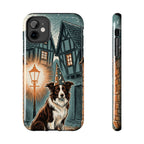 Collie Halloween tough phone case by Tritan, front and side