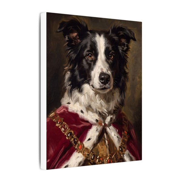 Border Collie Kings & Queens Royal Portrait Canvas Wall Art, Regal Dog Painting, Border Collie Lover Gift, Stretched Canvas