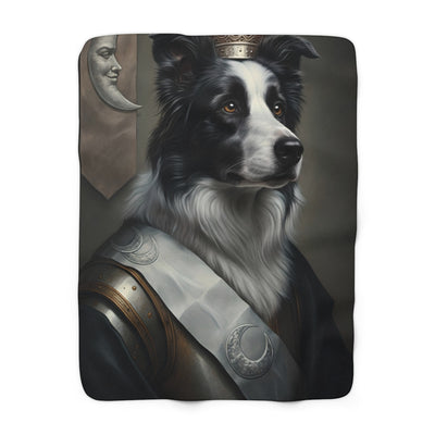 Border Collie Kings & Queens Royal Portrait Regal Throw Blanket | Premium Dog Prints | Tritan