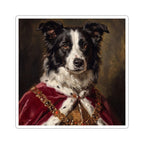 Border Collie Kings & Queens vinyl sticker by Tritan, front