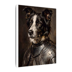 Border Collie Medieval Knight Portrait Canvas Wall Art, Regal Dog Painting, Border Collie Lover Gift, Stretched Canvas