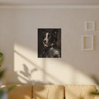 Border Collie Medieval Knight canvas print by Tritan, sofa wall