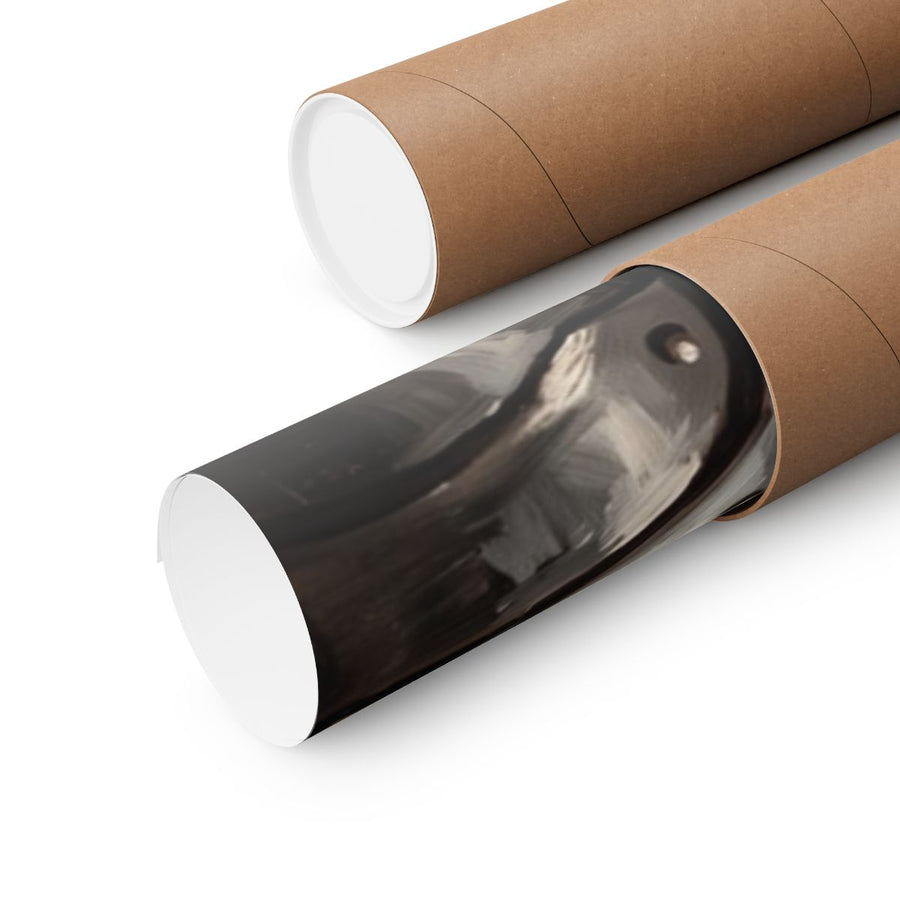 Border Collie Medieval Knight matte poster print by Tritan, shipping tube