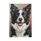 Border Collie Oil Portrait canvas print by Tritan, front