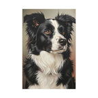 Border Collie Oil Portrait canvas print by Tritan, front