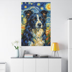 Border Collie Post-Impressionist canvas print by Tritan, desk wall