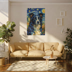 Border Collie Post-Impressionist canvas print by Tritan, sofa wall