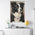 Border Collie Oil Portrait canvas print by Tritan, desk wall